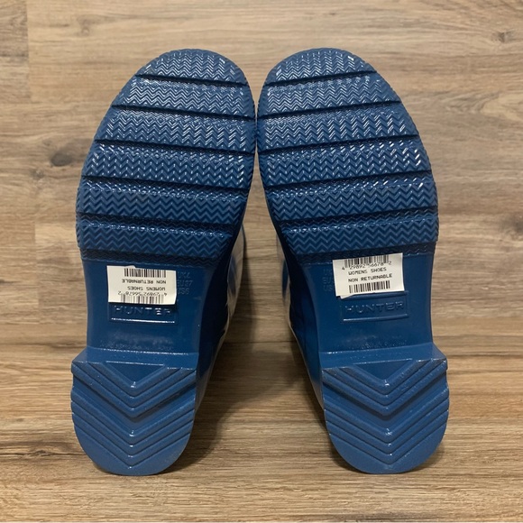 Hunter Original Tour Gloss Blue Rain Boots Sz- 6 - Picture 7 of 8